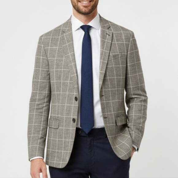 Banana Republic Other - Banana Republic Brown Plaid Blazer Formal Size 42